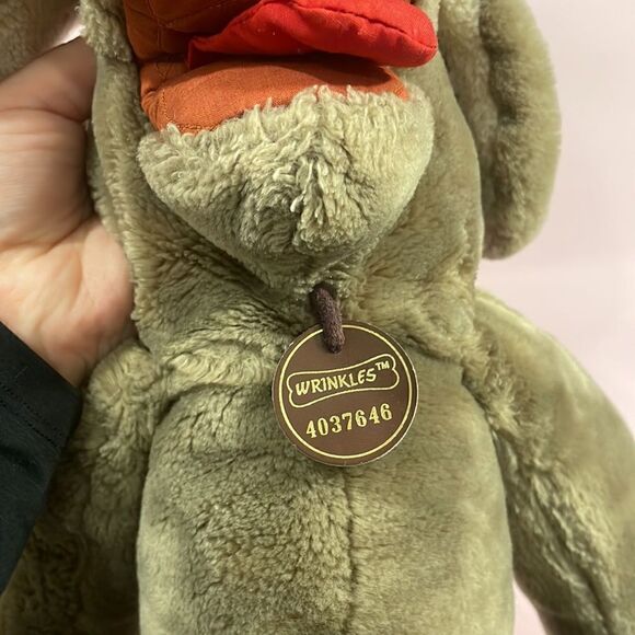 Vintage Wrinkles Plush Puppy Dog Hand Puppet Grey Beige Stuffed Animal Toy 16” - Picture 8 of 11